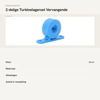 Productafbeelding van Kunststof turbolager set voor zwembadreiniging - 2-delig - Duurzaam - Slijtvast - Onderdelen voor zwembaden