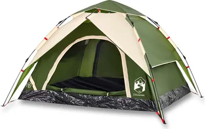 Produktbild von vidaXL Kuppel-Campingzelt 3 Personen Grün Quick Release