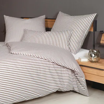 Produktbild von Janine Edelflanell Bettwäsche Chinchilla S 78060 155x220 cm + 80x80 cm vulkan