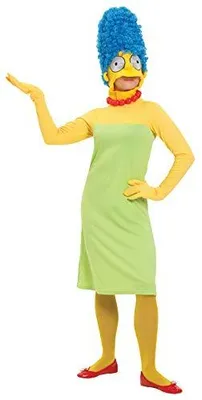 Produktbild von Rubie's 3 880654 S - Marge Simpson Erwachsene Deluxe Kostüm, Größe S, grün/gelb