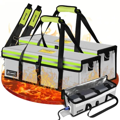 Immagine prodotto di Borse per batteria di e-bike, resistenti al fuoco fino a 1400°C, antideflagranti, dimensioni 41x13x13 cm, confezione da 2 pezzi