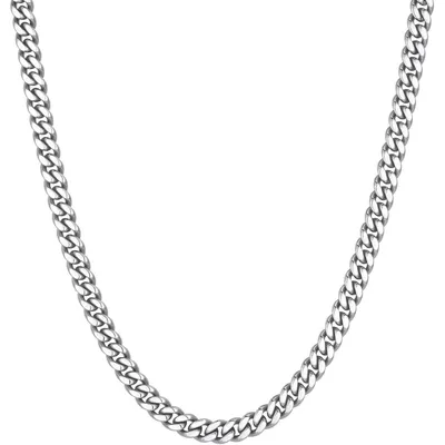 Zdjęcie produktu dla Męski łańcuch pancerny, styl kubański, stal nierdzewna, pozłacana 18-karatowym złotem, szerokość 6 mm, długość 51 cm