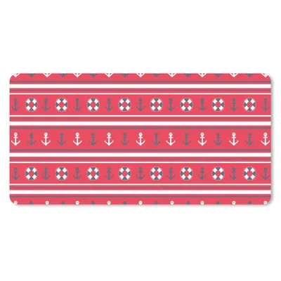 Produktbild von MuchoWow® Mauspad Mousepad Anker - Rettungsring - Marine - Seemann - Muster 60x30 cm - Mousepads - Maus Mat - Pad - Mausunterlage - Nachhaltig