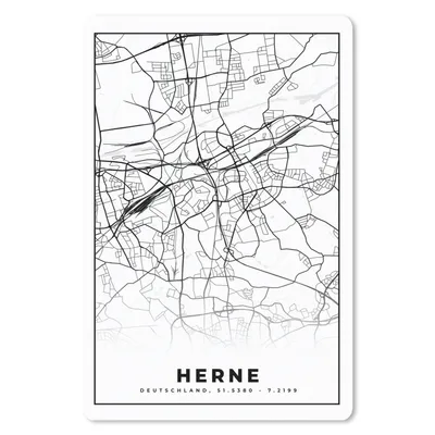 Produktbild von MuchoWow® Mauspad Mousepad Herne - Stadtplan - Karte 18x27 cm - Mousepads - Maus Mat - Pad - Mausunterlage