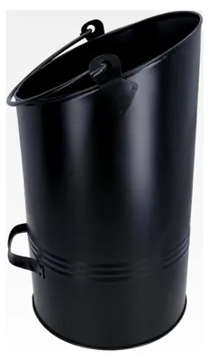Produktbild von Kohlekot-Abfalleimer, Metall, Schwarz