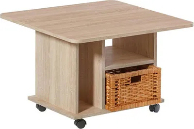 Produktbild von Couchtisch Bono Wohnzimmertisch 70x70x45cm Eiche Sonoma abgerundet