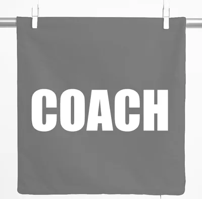 Produktbild von Huuraa Kissenbezug Coach Training 40x40cm Steel Grey Baumwolle Dekokissenbezug Geschenkidee
