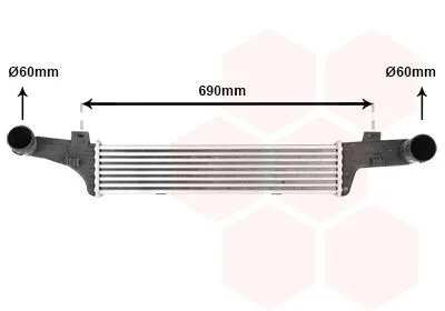 Produktbild von VAN WEZEL 30004224 Ladeluftkühler LLK passend für MERCEDES-BENZ SPRINTER 3-t Kasten (903) Turbo Intercooler