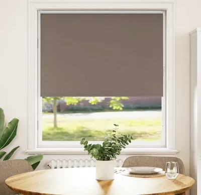 Produktbild von Verdunkelungsrollo - Balkonrollo Sichtschutz - Kaffeebraun 115x150 cm Stoffbreite 110,7 cm - Rollos CC23706