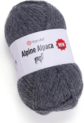 Produktbild von YarnArt Alpine Alpaca Dunkelgrau Melange - Warme, Weiche Winterwolle für Stricken&Häkeln