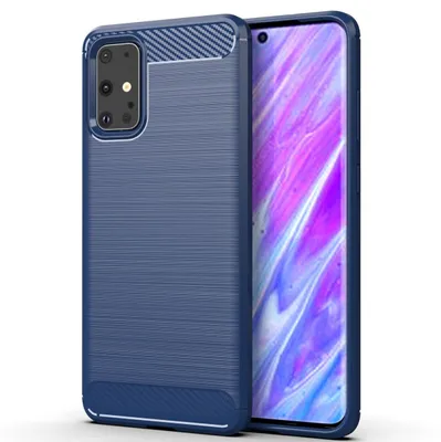 Produktbild von Schutzhülle Handyhülle für Samsung Galaxy S20 Plus Case Cover Carbon Optik Blau
