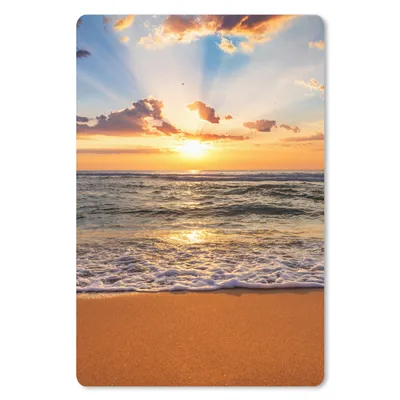 Produktbild von MuchoWow® Mauspad Mousepad Strand - Sonnenuntergang - Meer - Wolken - Horizont 40x60 cm - Mousepads - Maus Mat - Pad - Mausunterlage - Schreibtisch Accesoire