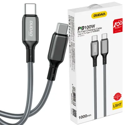 Zdjęcie produktu dla Dudao kabel przewód szybkie ładowanie PD USB Typ C - USB Typ C 100W 1m (L5HT)