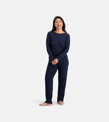 Image de Bamboo Basics pyjama pantolon long bleu femme