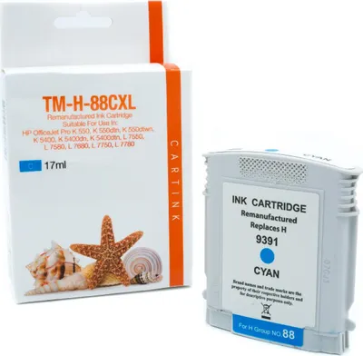 Produktbild von cyan Tinte 4.1-C9391C kompatibel mit HP C9391AE [ 88XL ]