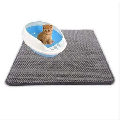 Productafbeelding van Tappetino lettiera gatto dubbio strato, trappola per graniglia, lavabile