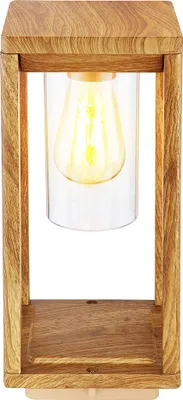 Produktbild von LED Sockelleuchte, Aluminium, Holzoptik, H 35 cm