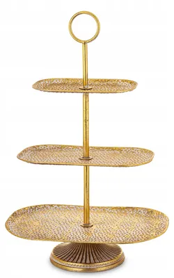 Produktbild von Domdekoracji Etagere Kuchenständer Metall Gold Glamour