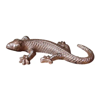 Produktbild von Eidechse Gusseisen antikbraun klein Gartenfigur