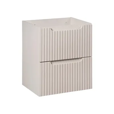 Zdjęcie produktu dla Szafka Łazienkowa 50 Cm Kaszmir Mat Szuflady Ryflowana Mdf