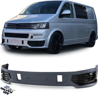 Produktbild von Spoiler Stoßstange Sportline + Nebelscheinwerfergitter Glanz für VW T5.2 09-15