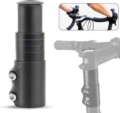 Produktbild von Famanu Fahrradlenkererhöhung 28,6 mm - Aluminium, verstellbar, für MTB und Rennrad