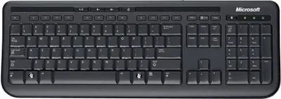 Produktbild von Microsoft Wired Desktop 600 (Set mit Maus und Tastatur, deutsches QWERTZ Tastaturlayout, schwarz, kabelgebunden)