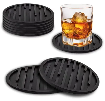 Image de Lot de 6 sous-verres en silicone pour boissons
