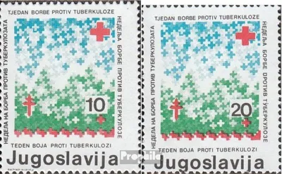 Produktbild von Briefmarken Jugoslawien 1986 Mi Z119C,Z122C postfrisch Rotes Kreuz