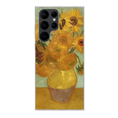 Produktbild von MuchoWow® Handyhülle Schutzhülle Hülle für Samsung Galaxy S22 Ultra Sonnenblumen - Vincent van Gogh Silikon Softcase Handy Hülle - Abbildung