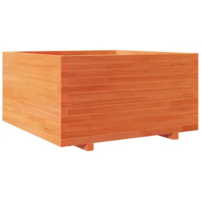 Image de vidaXL Bac à plantes brun cireux 90x90x49,5 cm Pin massif