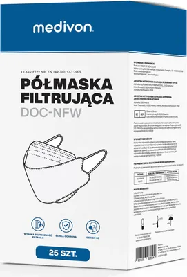 Produktbild von Medivon Schutzmasken, DOC FFP2, 3D Fischdesign, 25 Stück