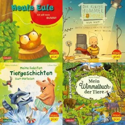 Produktbild von Maxi-Pixi-4er-Set 103: Bilderbuchspaß mit tollen Tieren (4x1 Exemplar)