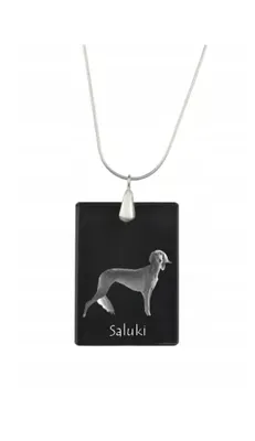 Produktbild von Saluki, Persischer Windhund I - Kristallanhänger für Hunde, Foto-Halskette, einzigartiger Schmuck von Art-Dog