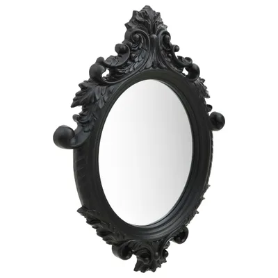 Zdjęcie produktu dla vidaXL Lustro ścienne w stylu zamkowym 56x76 cm czarne