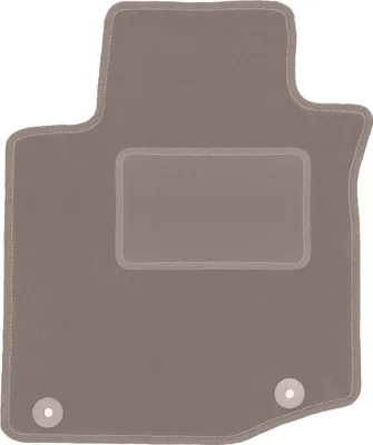 Produktbild von Fahrerfußmatte Velours beige passend für Toyota Aygo II (2014-, Schrägheck) – mit Befestigungen – passgenau