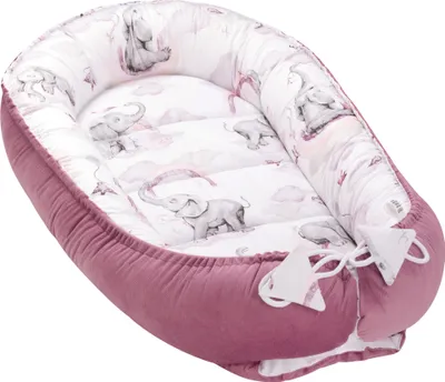 Obrázek produktu pro Pepi Baby Nest Cocoon 2 Sided Multifunctional Cuddle Nest with Velvet 95x55cm Novorozenecké hnízdo Eledreams Blue