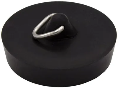 Produktbild von PVC-Afvoerstop für Badewannen mit 45,5 mm Öffnung, schwarz