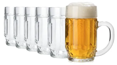 Bierpullen Set 6er, 500 ml – klassisch, spülmaschinenfest