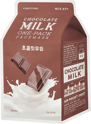 Immagine prodotto di A'PIEU- Milk One Pack #Chocolate Milk, maschera idratante in tessuto da 21 g