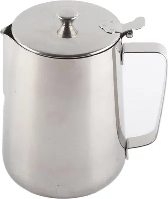 Produktbild von Milchkanne, 2000 ml - Edelstahl - mit Deckel - auslaufsicherer Ausguss
