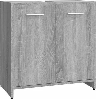 Obrázok produktu pre vidaXL Kúpeľňová skrinka Grey Sonoma 60x33x60 cm Drevo Materiál