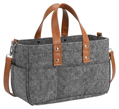 Produktbild von Opvouwbare Filztasche mit abnehmbaren Fächern, Einkaufstasche und Picknicktasche, robuste Flaschenaufbewahrung