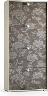 Immagine prodotto di Dmora Scarpiera Adeindein 28x67x147h cm Marrone Olmo, 24 Paia 4 Ante  Italy