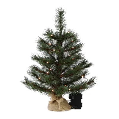 Produktbild von Künstlicher Weihnachtsbaum LED warmweiß kiefernähnlich mit Frosteffekt batteriebetrieben beleuchtet : 45 cm