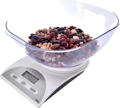 Obrázek produktu pro Kuchyňská váha, Digitální displej, Přesné měření, BÍLÁ, 5kg