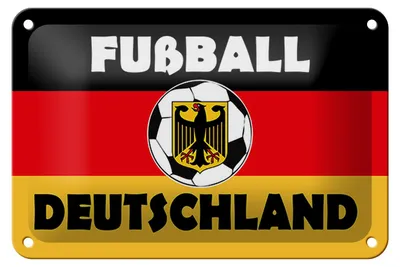 Produktbild von Blechschild Spruch 18x12cm Fußball Deutschland