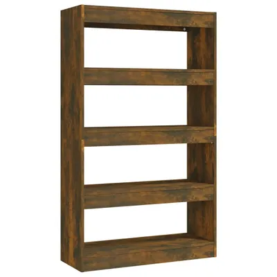 Obrázek produktu pro vidaXL Knihovna / rozdělovač místností Smoked Oak 80x30x135 cm výrobek ze dřeva