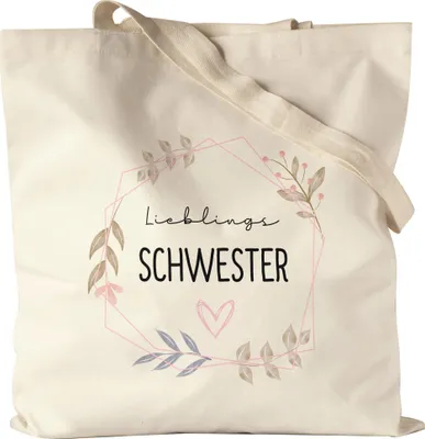 Produktbild von Lieblingsschwester Jutebeutel Stoffbeutel Canvas Schwester Geschenkidee Geburtstag Bruder Geschwister Schwester