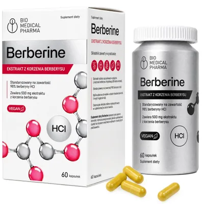 Zdjęcie produktu dla Medical Pharma Berberine HCl 60 kapsułek